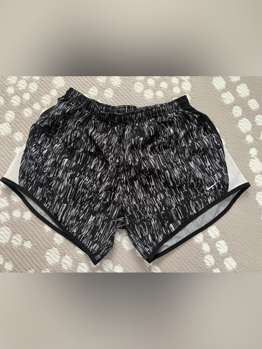 Nike Black and White Dri-FIT Athletic Shorts
